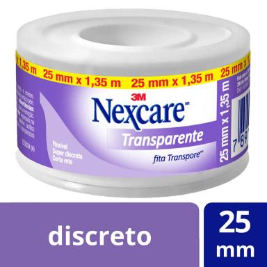 Fita para Curativo Transparente Nexcare 1 rolo de 25mm x 1,35m