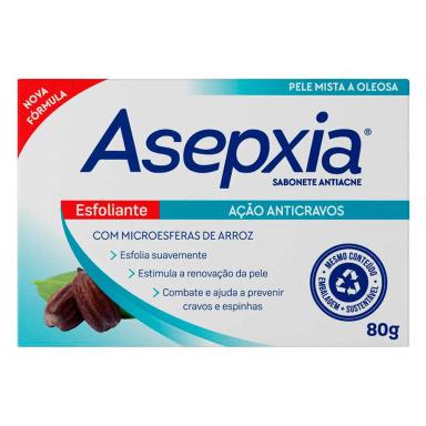 Sabonete Facial em Barra Asepxia Esfoliante Antiacne com 80g