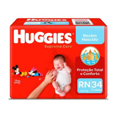 Fralda Huggies Supreme Care RN - 34 Unidades