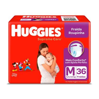 Fralda Huggies Roupinha Supreme Care M - 36 Unidades