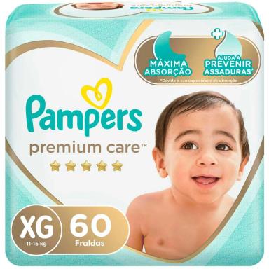 Fralda Pampers Premium Care XG - 60 Unidades