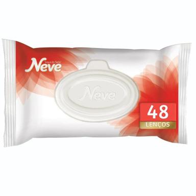 Lenço Umedecido Neve Toque de Seda com 48 unidades