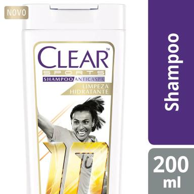 Shampoo Anticaspa Clear Sports Women Limpeza Hidratante com 200ml