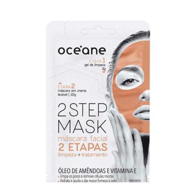 Máscara Facial Océane 2 Step Mask Limpeza + Tratamento Óleo de Amêndoas e Vitamina E 1 unidade