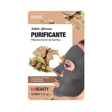 Máscara Facial de Bambu Kiss NY Sabão Africano Purificante com 1 unidade