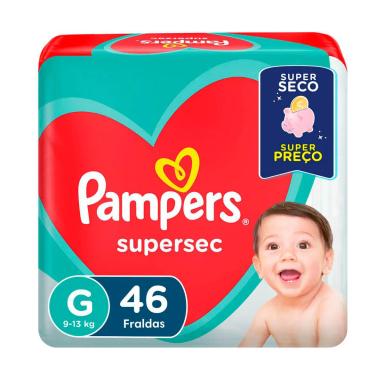 Fralda Pampers Supersec G - 46 Unidades