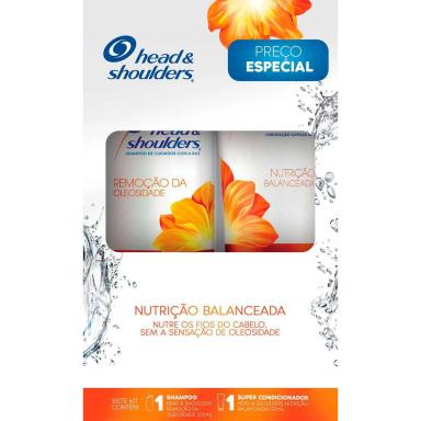 Kit Head&Shoulders Shampoo Remoção da Oleosidade 200ml + Super Condicionador Nutrição Balanceada 170ml
