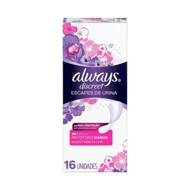 Protetor Diário Always Discreet Escapes de Urina