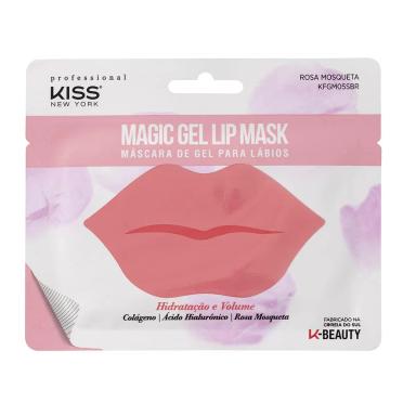 Máscara de Gel para Lábios Kiss NY Rosa Mosqueta com 1 unidade