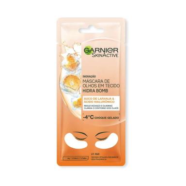 Máscara de Olhos em Tecido Garnier Hidra Bomb Suco de Laranja 6g