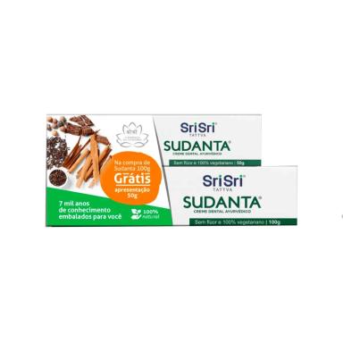 Kit Pasta de Dente Sri Sri Sudanta Ayurvedico com 100g + 50g