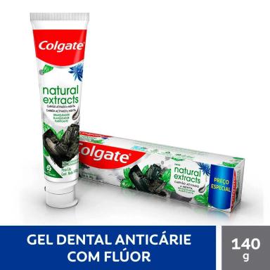 Pasta de Dente Colgate Natural Extracts Carvão Ativado e Menta com 140g