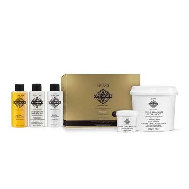 Kit Relaxamento Amend Gold Black com 1 Aplicação + 2 Retoques