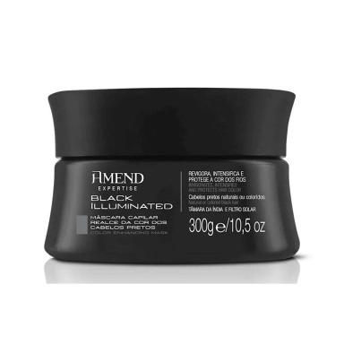 Máscara Capilar Realce da Cor dos Cabelos Pretos Amend Black Illuminated com 300g