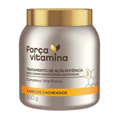 Máscara de Tratamento Força Vitamina Cabelos Cacheados com 500g
