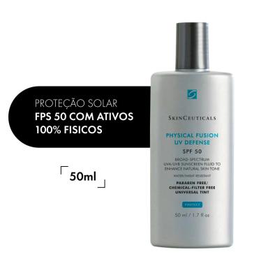 Protetor Solar Facial Physical Fusion UV Defense com Cor FPS 50 com 50ml