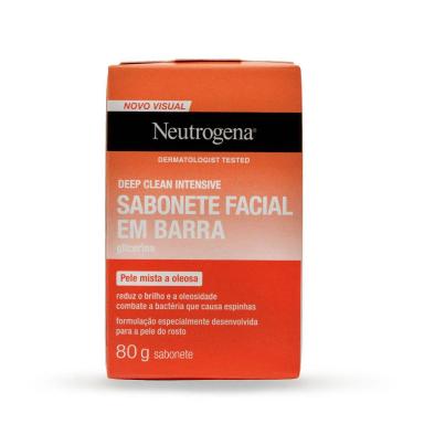 Sabonete Facial em Barra Neutrogena Deep Clean Limpeza Profunda com 80g