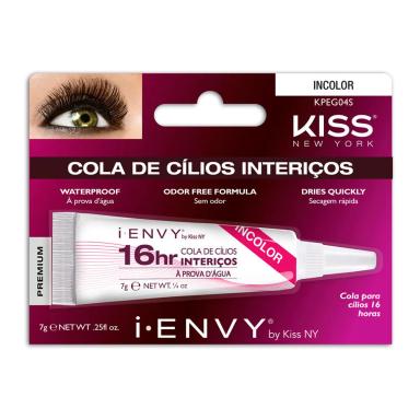 Cola para Cílios Postiços I-ENVY by Kiss NY 16h Incolor com 1 unidade