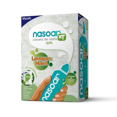 Nasoar XT 0,9% 15 Envelopes + Lavador Nasal 240ml