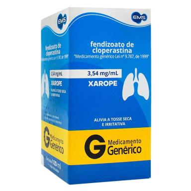 Fendizoato de Cloperastina 3,54mg/ml Xarope 120ml + copo dosador EMS Genérico