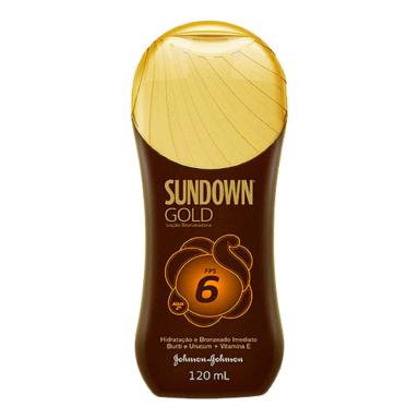 Loção Bronzeadora Sundown Gold FPS 6 com 120ml