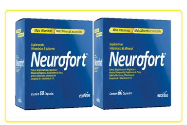 KIT COM 2 VITAMINAS NEUROFORT COGNIS 60CPS - ECOFITUS
